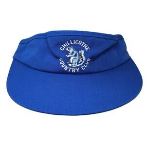 Chillicothe Country Club Slideback Sun Visor Cap Blue OS Adjustable Town Talk
